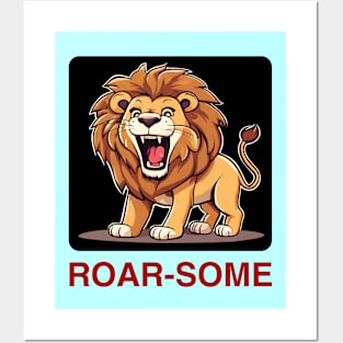 Roar-Some | Lion Pun Posters and Art